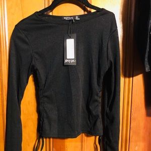 Nasty gal black crop top